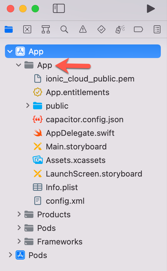 Public key location in Xcode